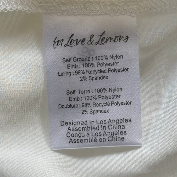 For Love & Lemons Rachel Mini Dress Floral Size Medium Yellow NWT - Picture 11 of 12